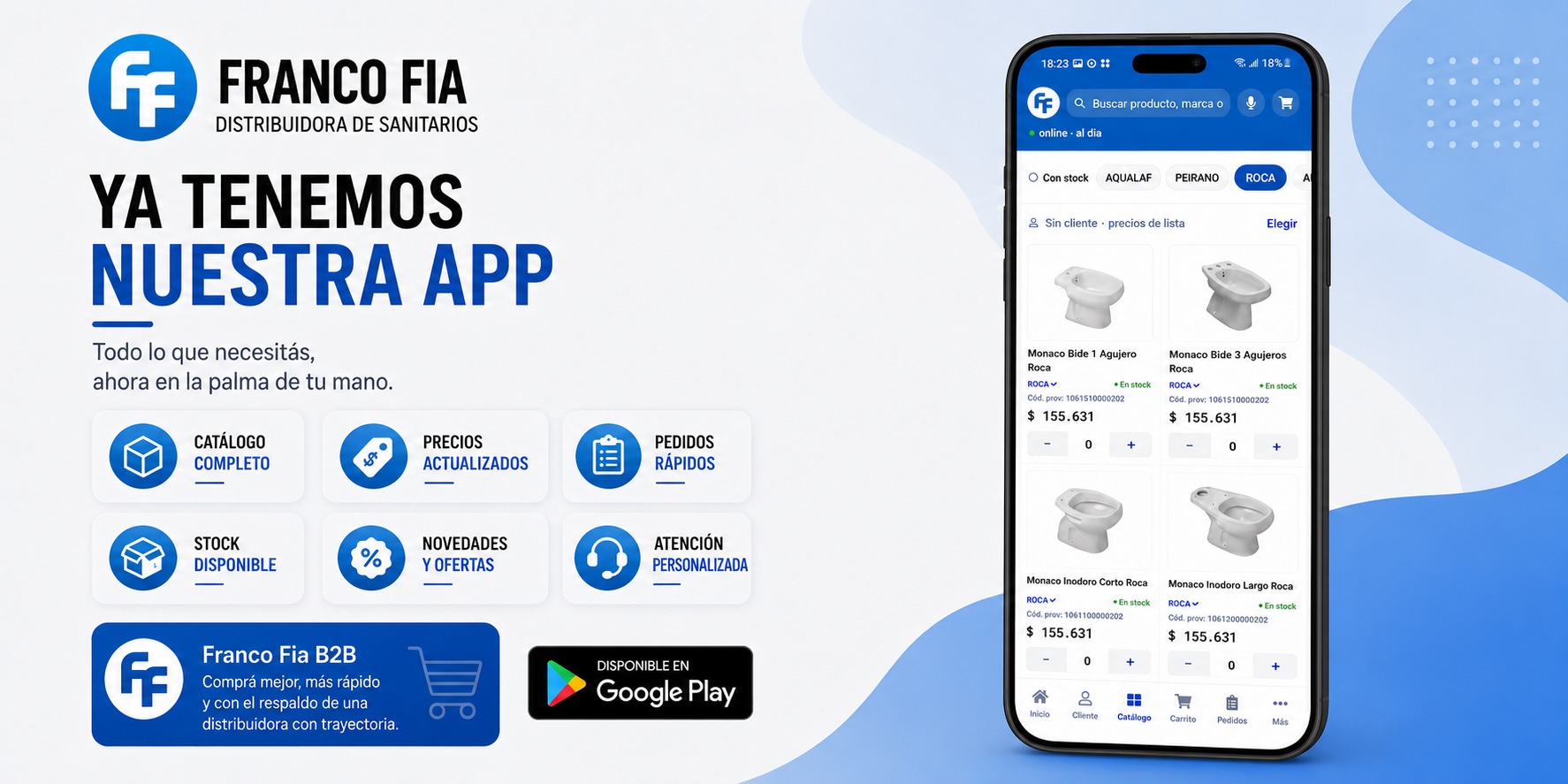 Franco Fia B2B disponible en Google Play